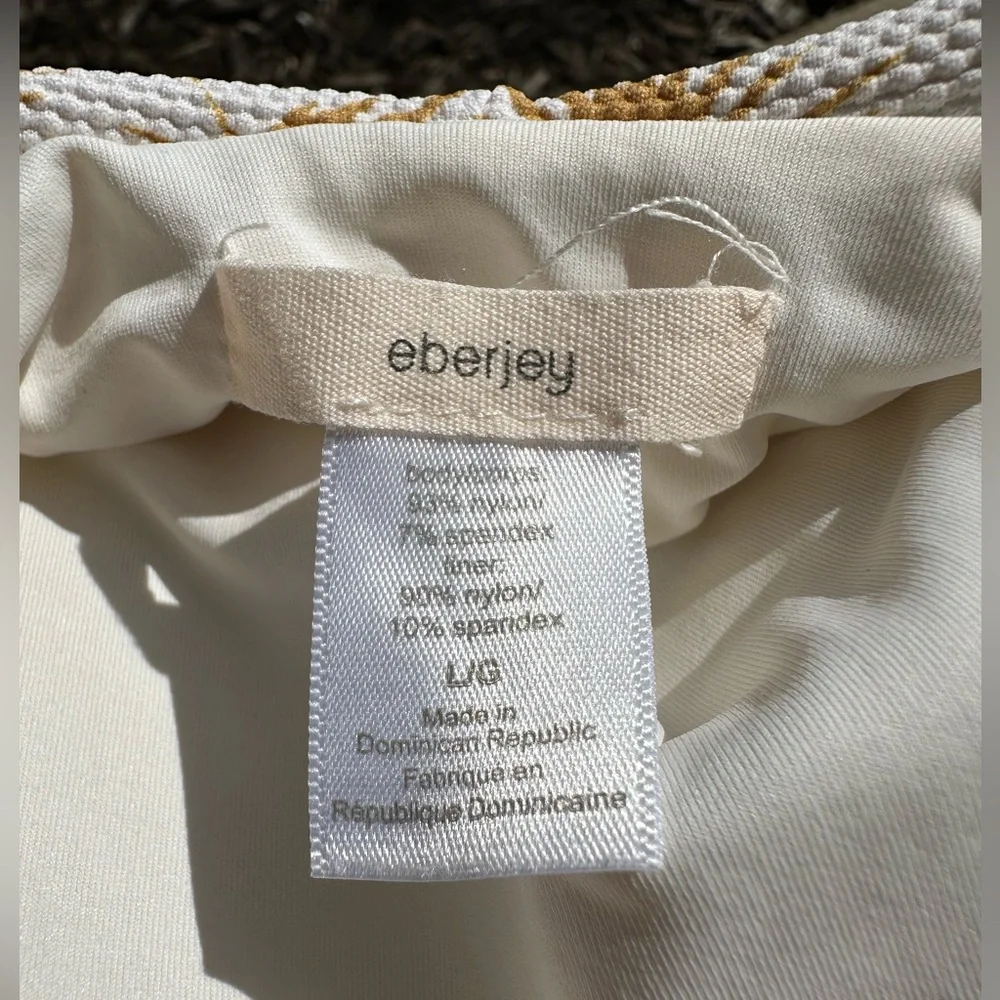 Eberjey Loreta Palapas ruffle trim low back white sun one piece swimsuit… - Picture 8 of 9